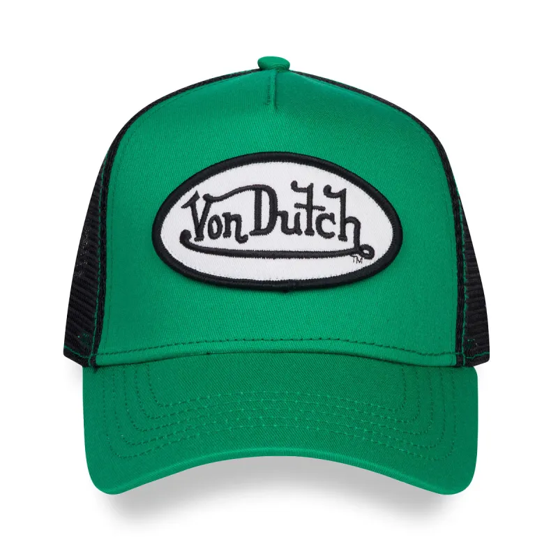 Green, Black & White Trucker sold by Von Dutch