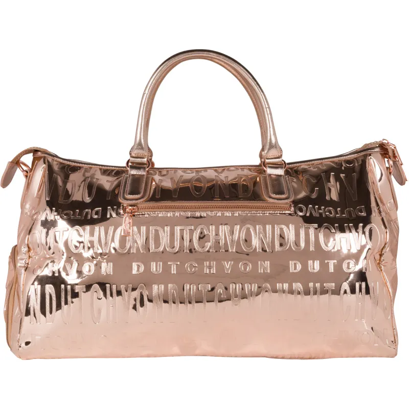 Rose Gold Reflective Duffle Bag sold by Von Dutch