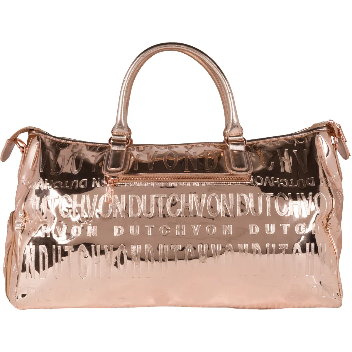 Rose Gold Reflective Duffle Bag sold by Von Dutch