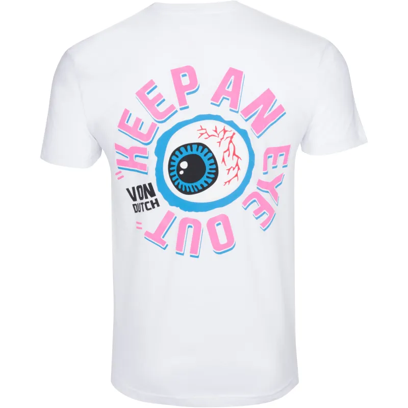 Von Dutch "Keep an Eye Out" White Tee sold by Von Dutch