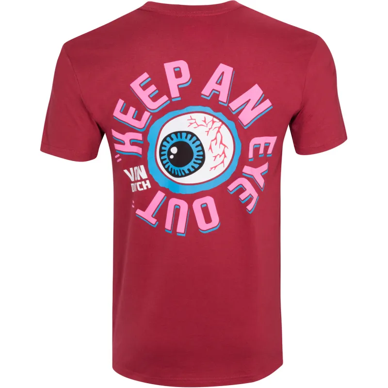 Von Dutch "Keep an Eye Out" Red Tee sold by Von Dutch