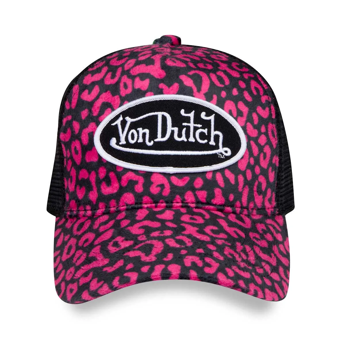 Hot Pink Cheetah Velvet Trucker Hat | Parallel