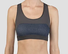 Cortex Bra: Charcoal x Blue Denim sold by VPL product image thumbnail 4