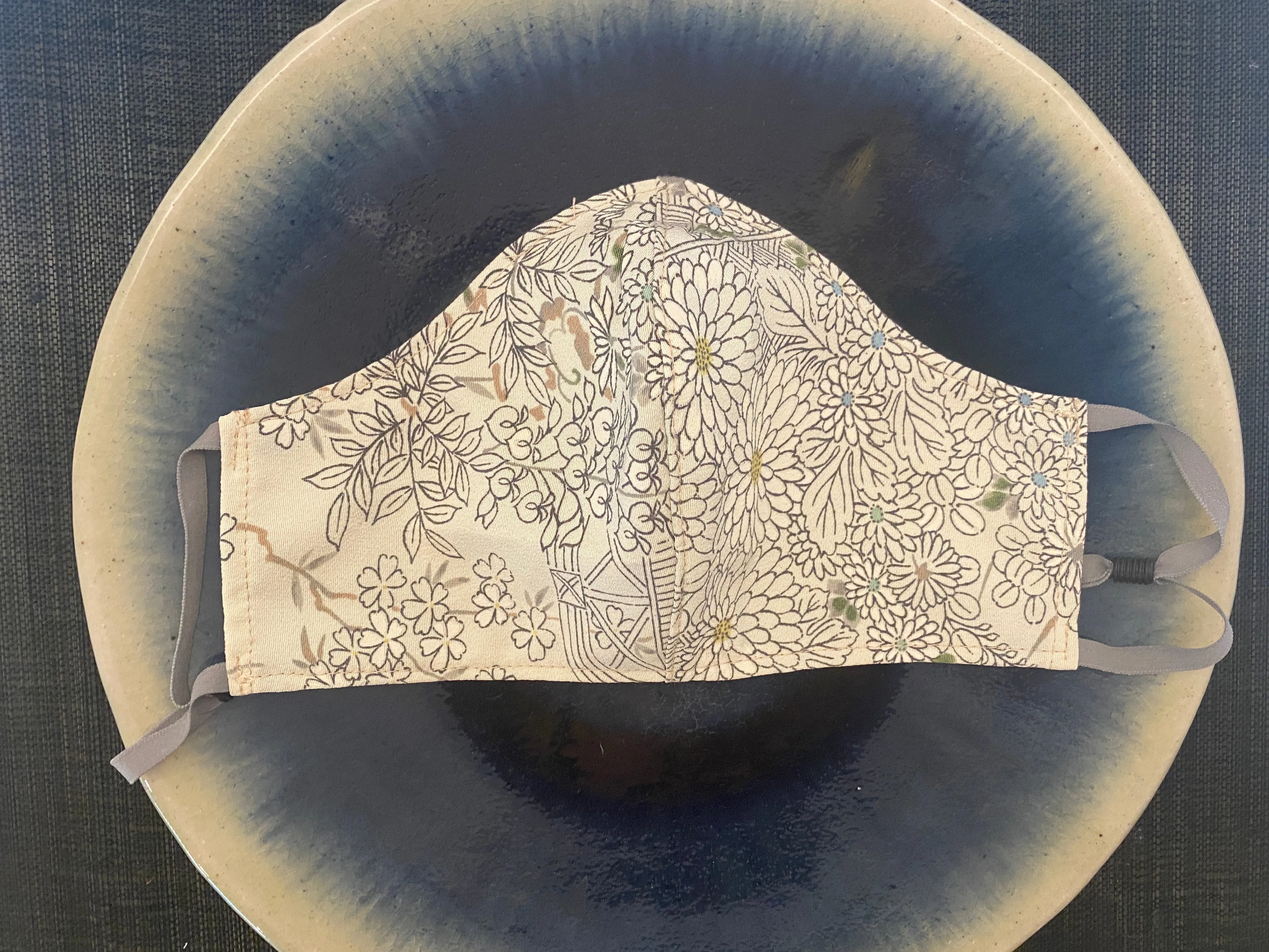 Japanese Vintage Kimono Mask (Shiro Kiku) sold by VPL