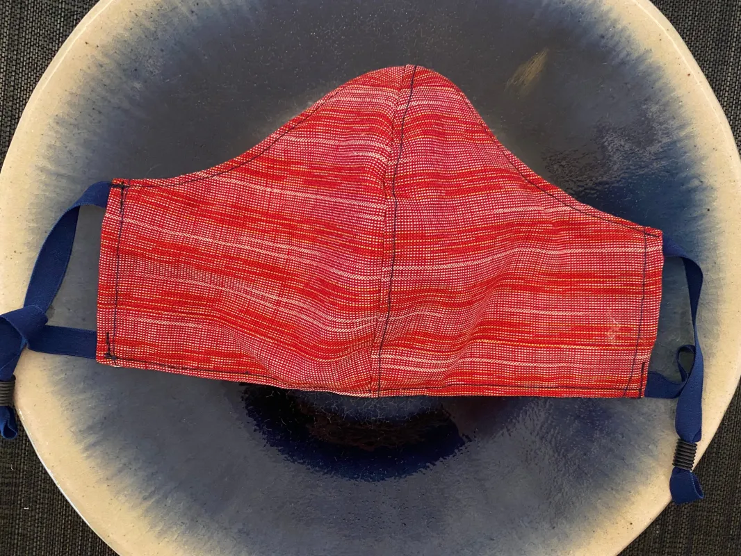 Japanese Vintage Kimono Mask (Aka Kasuri) sold by VPL