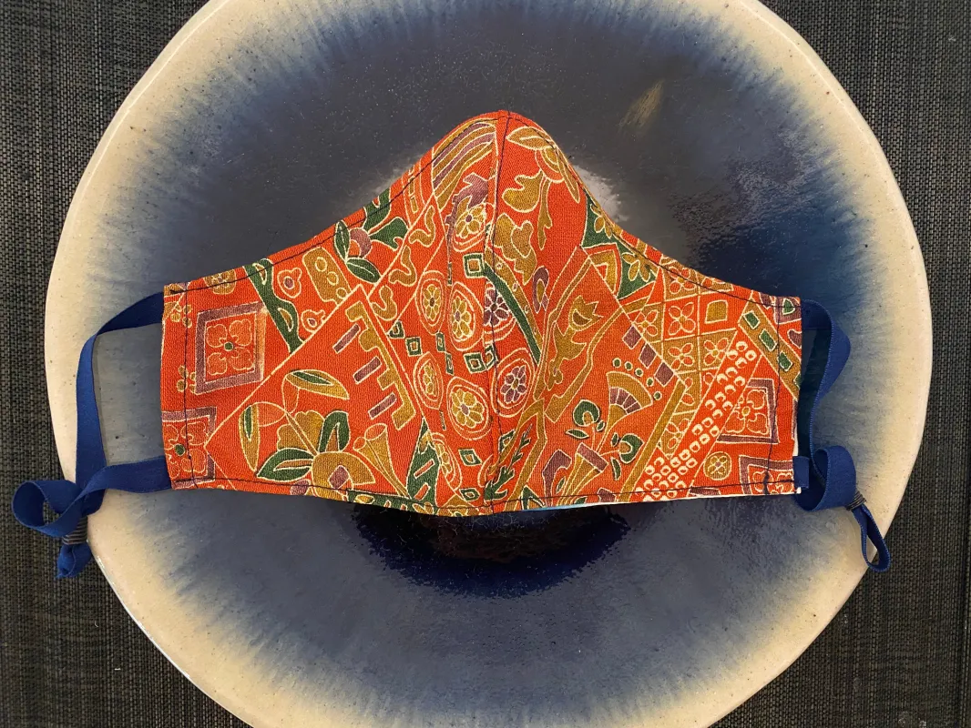 Japanese Vintage Kimono Mask (Enji) sold by VPL