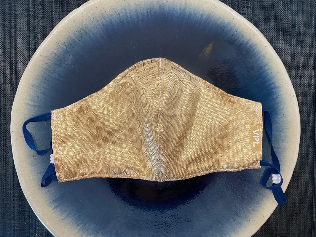 Japanese Vintage Obi Mask (Gold Higaki) made by VPL