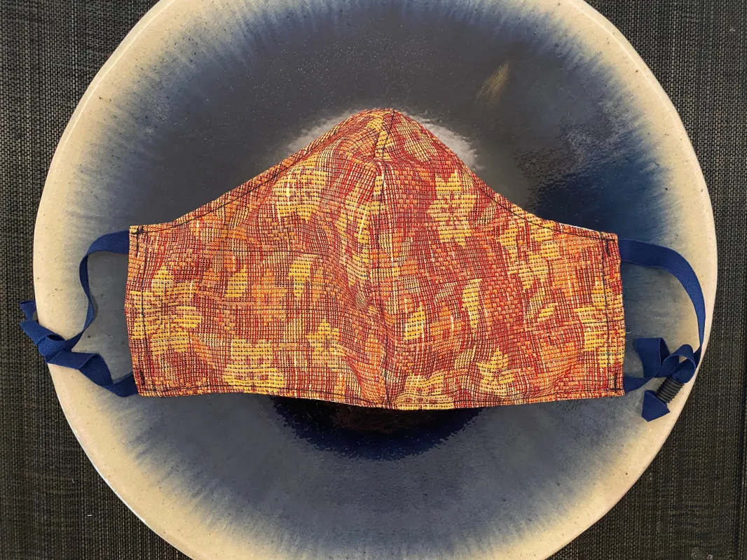 Japanese Vintage Kimono Mask (Aki Sakizome) sold by VPL