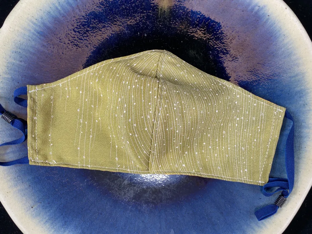 Japanese Vintage Kimono Mask (Uguisu Ame) sold by VPL