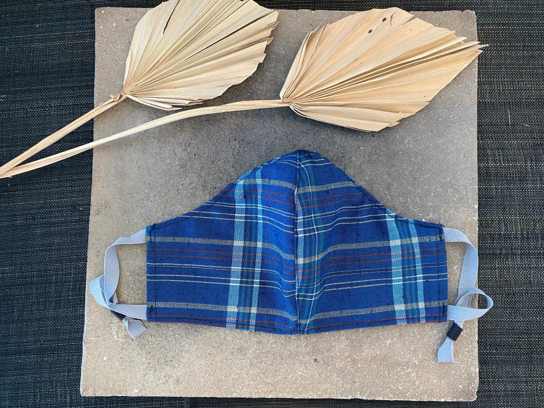 Japanese Kasuri Mask (Konnezu Plaid) made by VPL