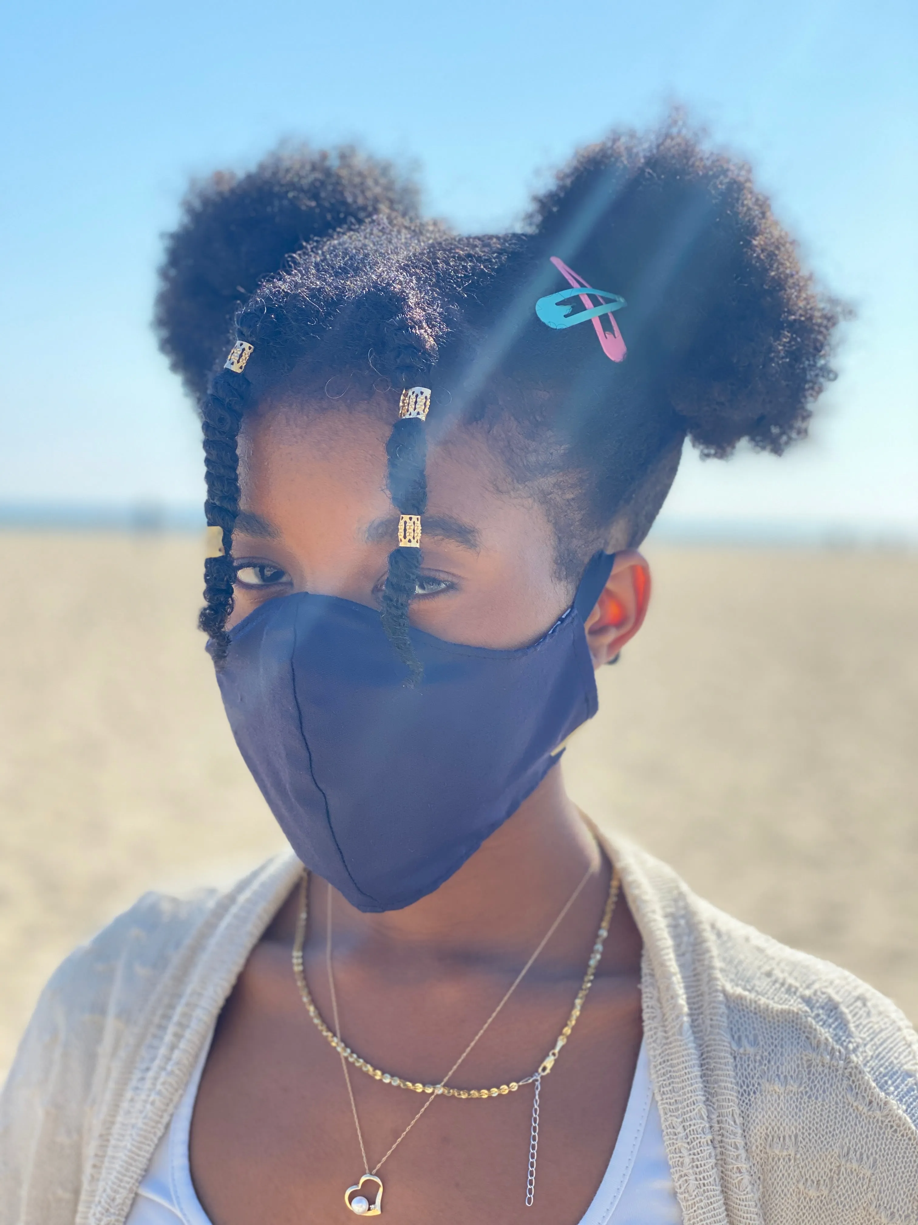 Japanese Vintage Kasuri Mask (Ao Shiro Maru) sold by VPL product image thumbnail 2