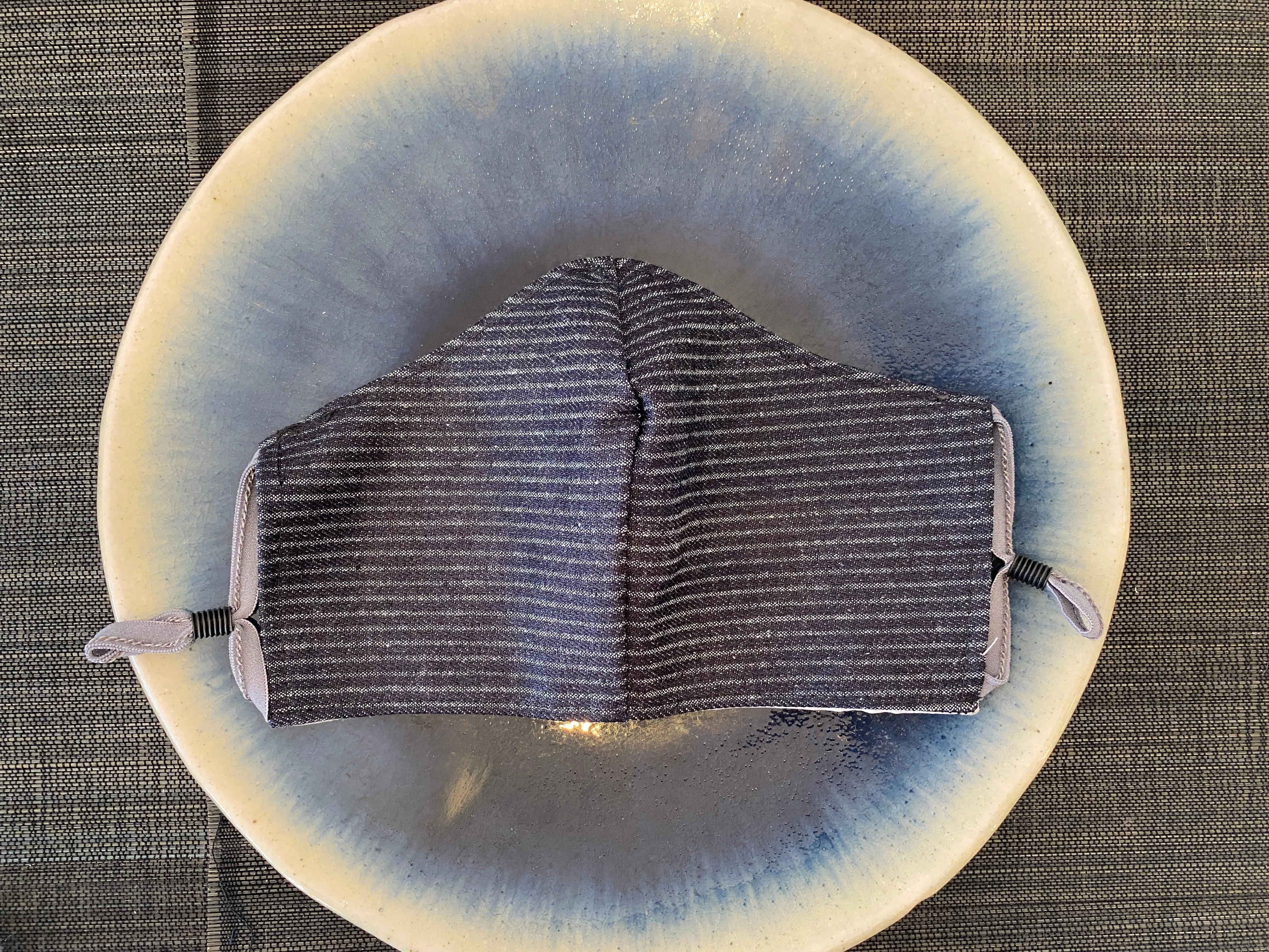 Back to Work Japanese Dark Stripe Denim Masks sold by VPL