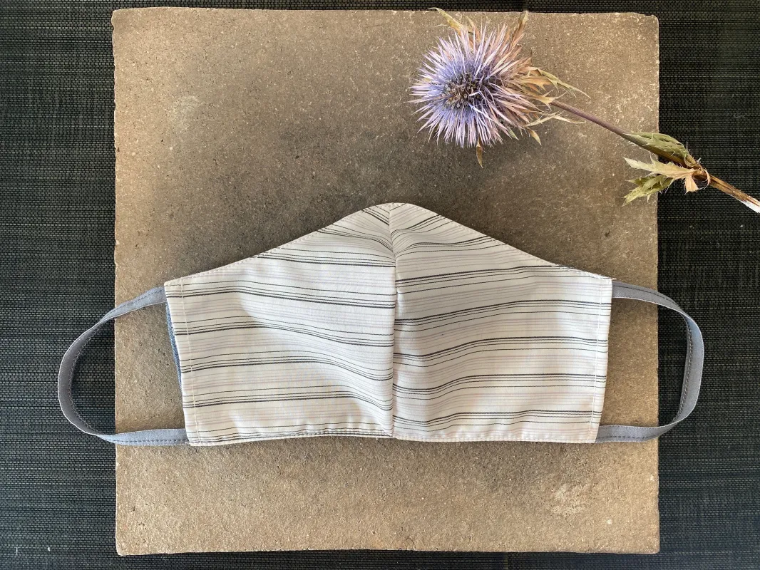 Back to Work Thin Purple Stripe Masks sold by VPL