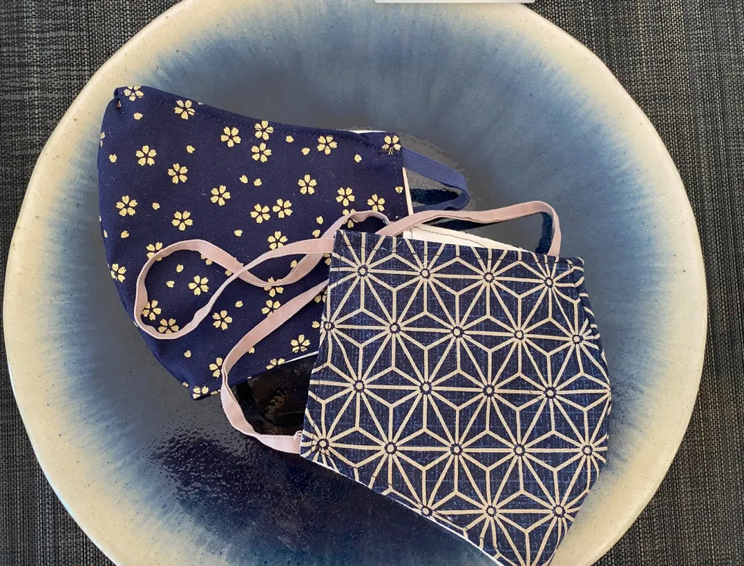 Japanese Cotton Mask (Black Gold Asanoha) sold by VPL product image thumbnail 5