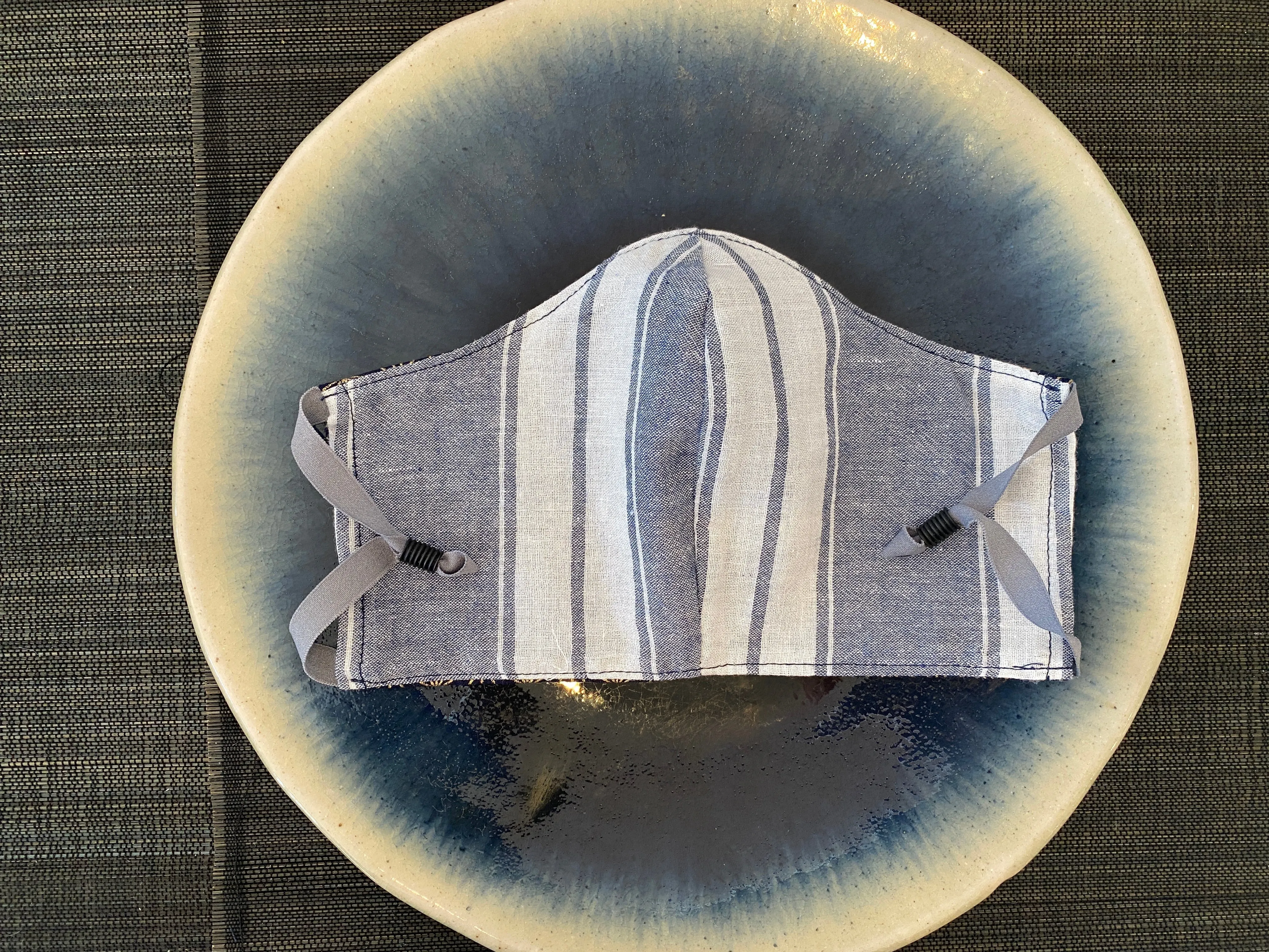 Japanese Cotton Mask (Black Gold Asanoha) sold by VPL product image thumbnail 3