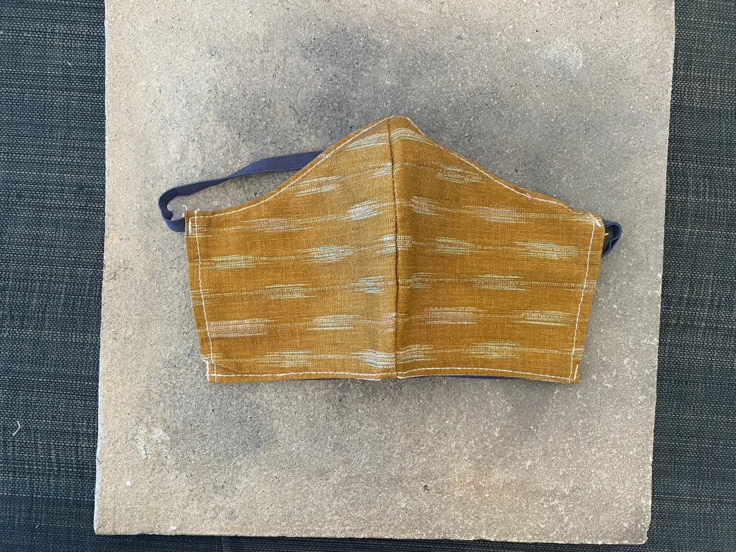 Japanese Cotton Mask (Biwacha Kasuri Style) sold by VPL