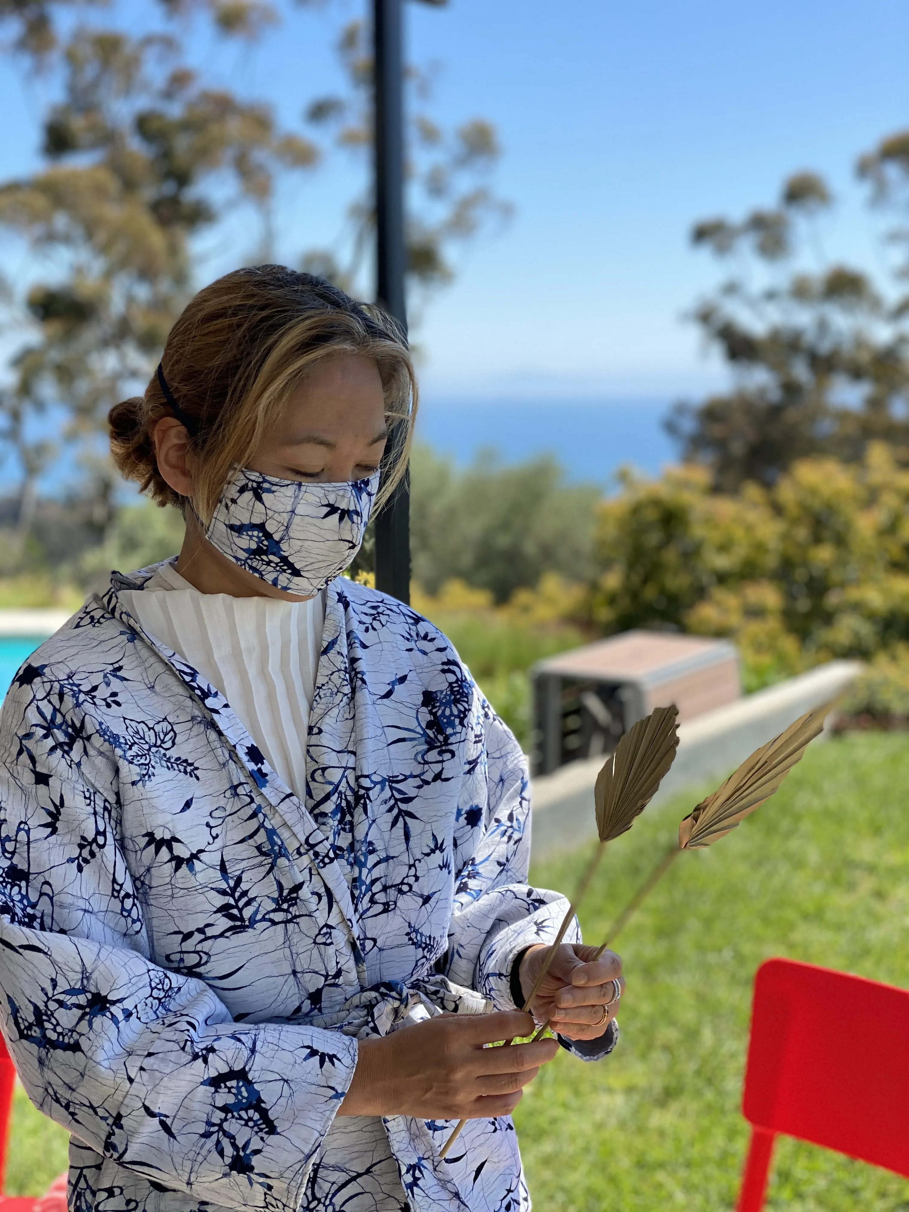 Japanese Cotton Mask (Akasabi Stripe) sold by VPL product image thumbnail 5