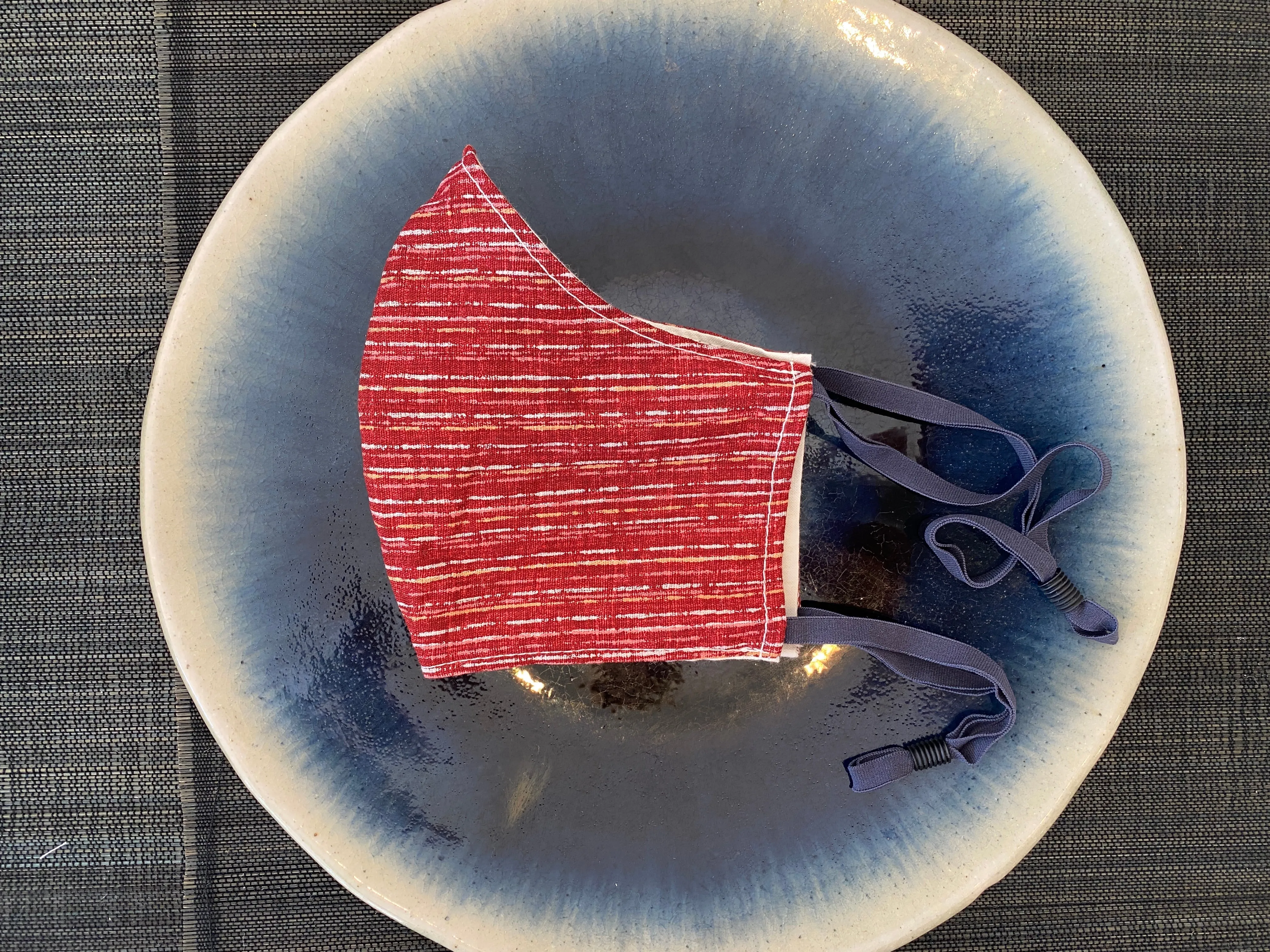 Japanese Cotton Mask (Akasabi Stripe) sold by VPL product image thumbnail 2