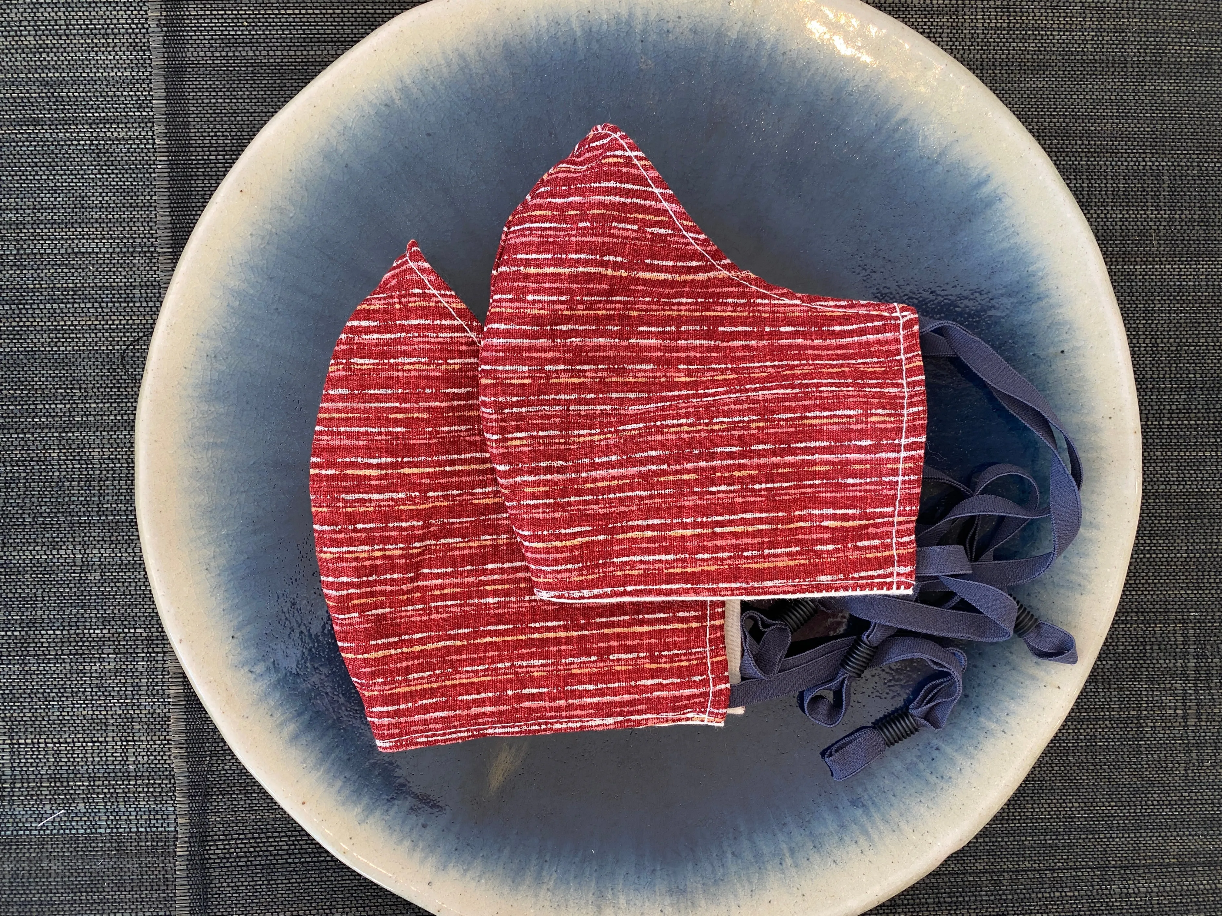 Japanese Cotton Mask (Akasabi Stripe) sold by VPL product image thumbnail 3