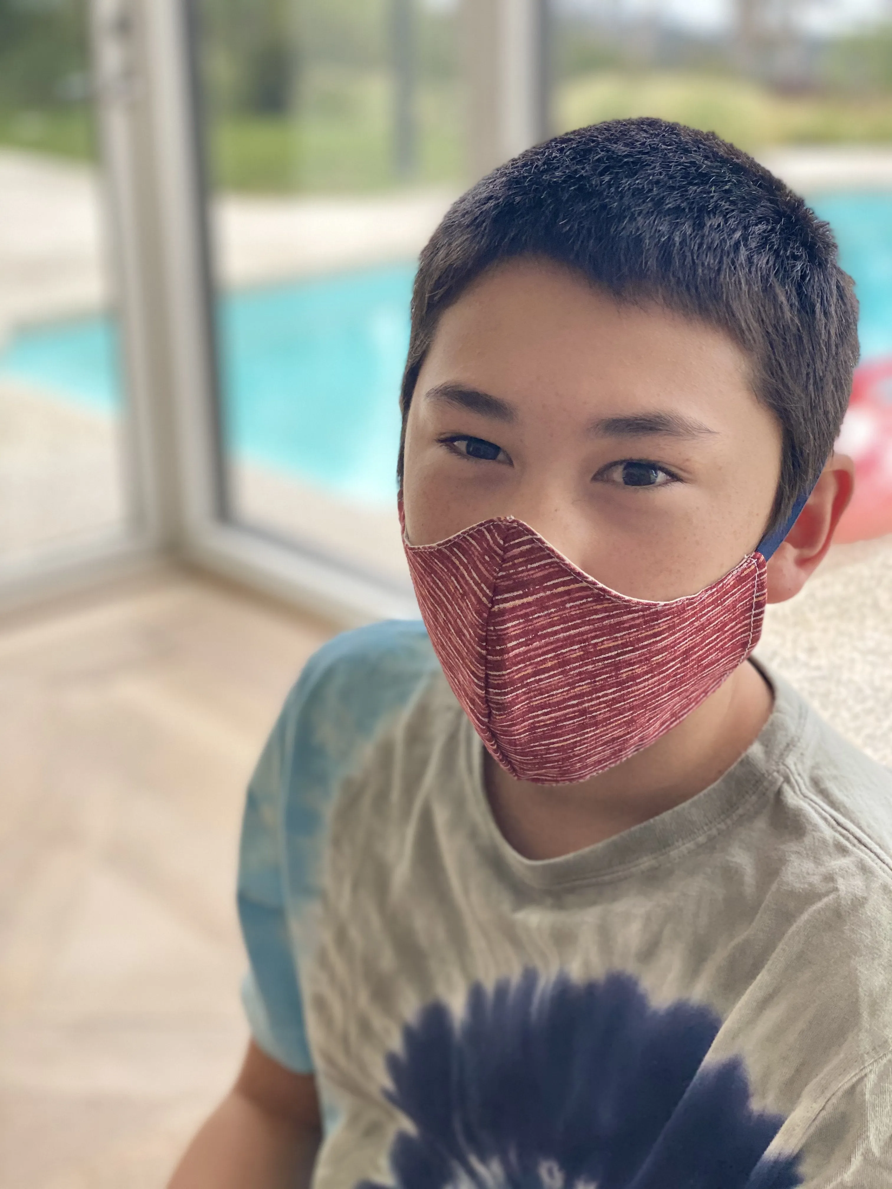 Japanese Cotton Mask (Akasabi Stripe) sold by VPL product image thumbnail 4