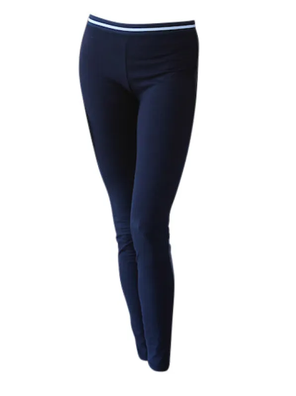 Spindle Legging: Black with Stripe Waistband sold by VPL