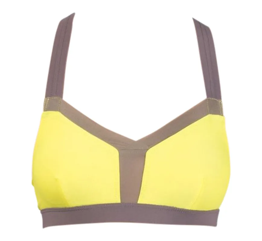 B Bra Swim & Workout Top: Lemon Lime sold by VPL