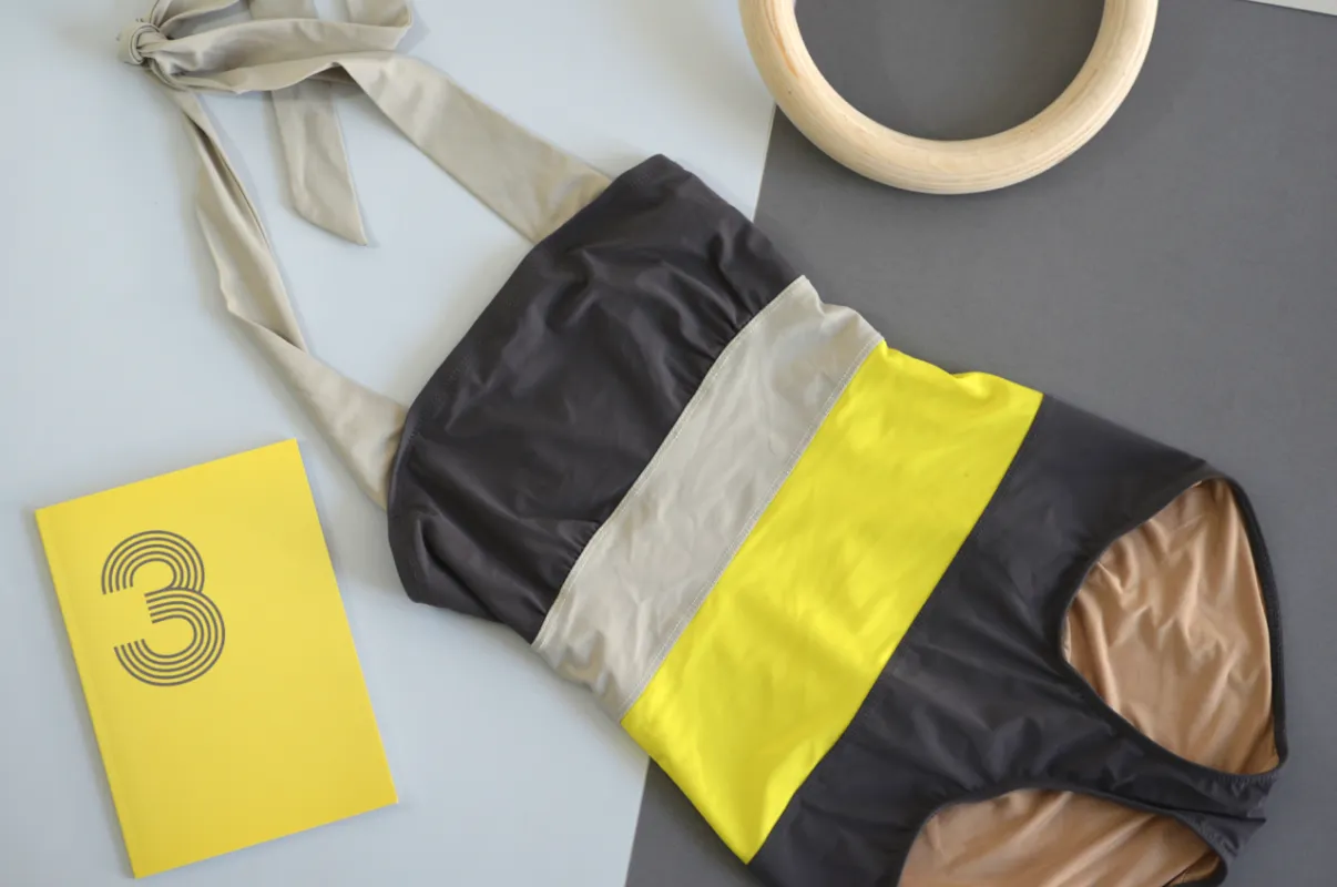 Bandage Swim Suit: Sunshot Lemon Lime sold by VPL