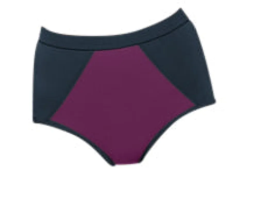 Eclipse Swim Bottom: Eggplant sold by VPL