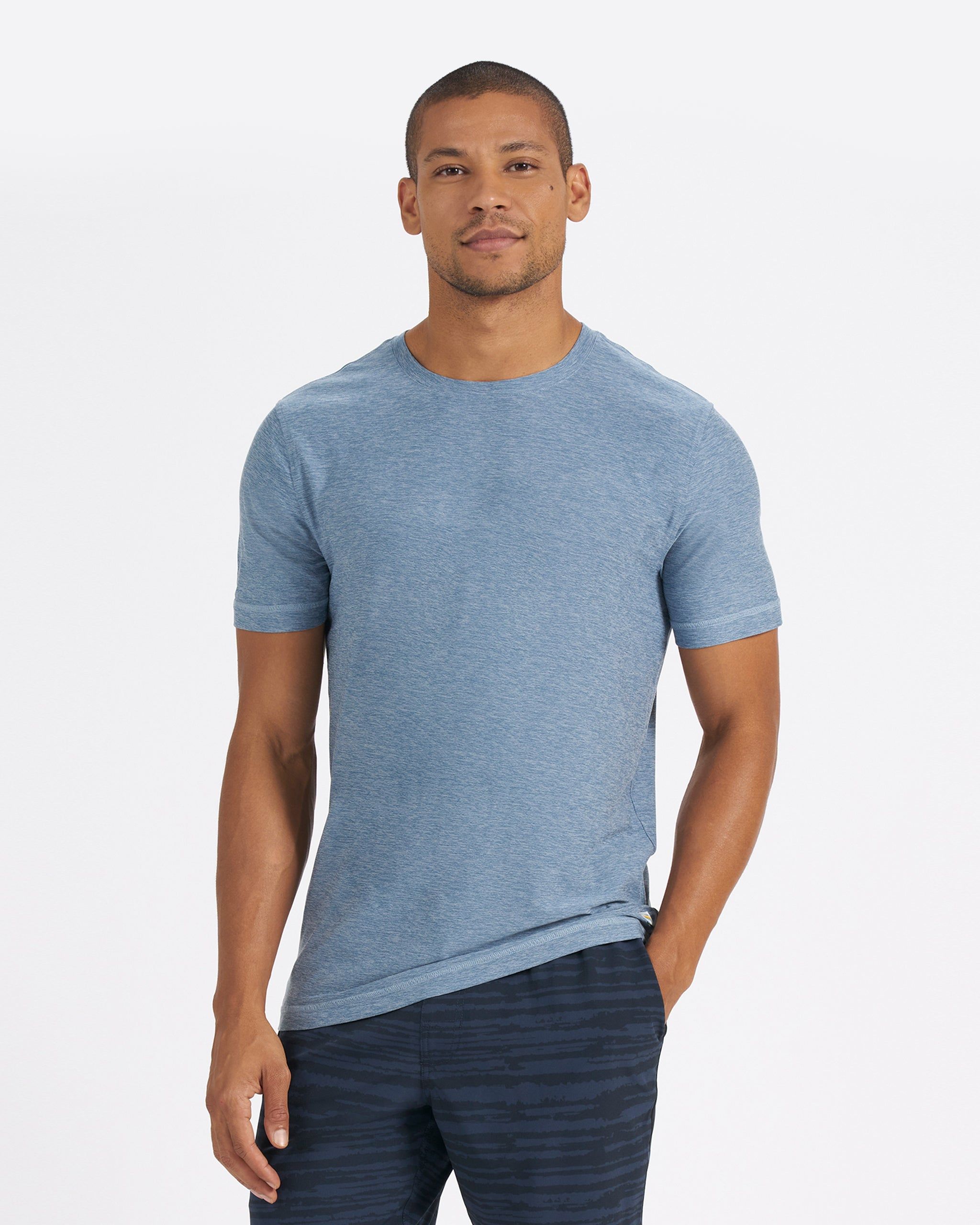 Strato Tech Tee | Cloud Heather sold by Vuori product image thumbnail 2
