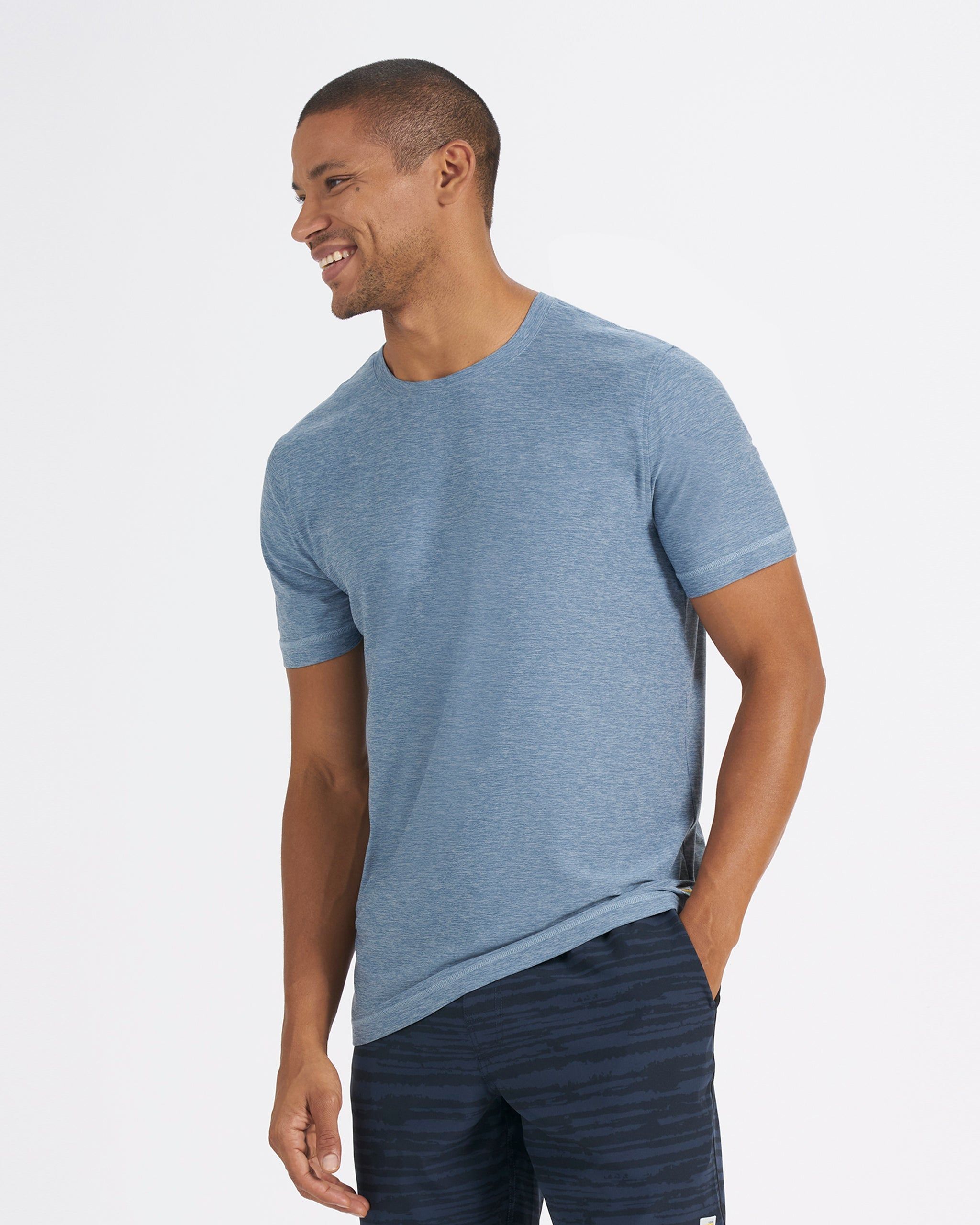 Strato Tech Tee | Cloud Heather sold by Vuori product image thumbnail 3