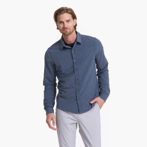 Long Sleeve Bridge Button Down | Azure sold by Vuori