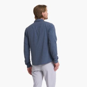 Long Sleeve Bridge Button Down | Azure sold by Vuori