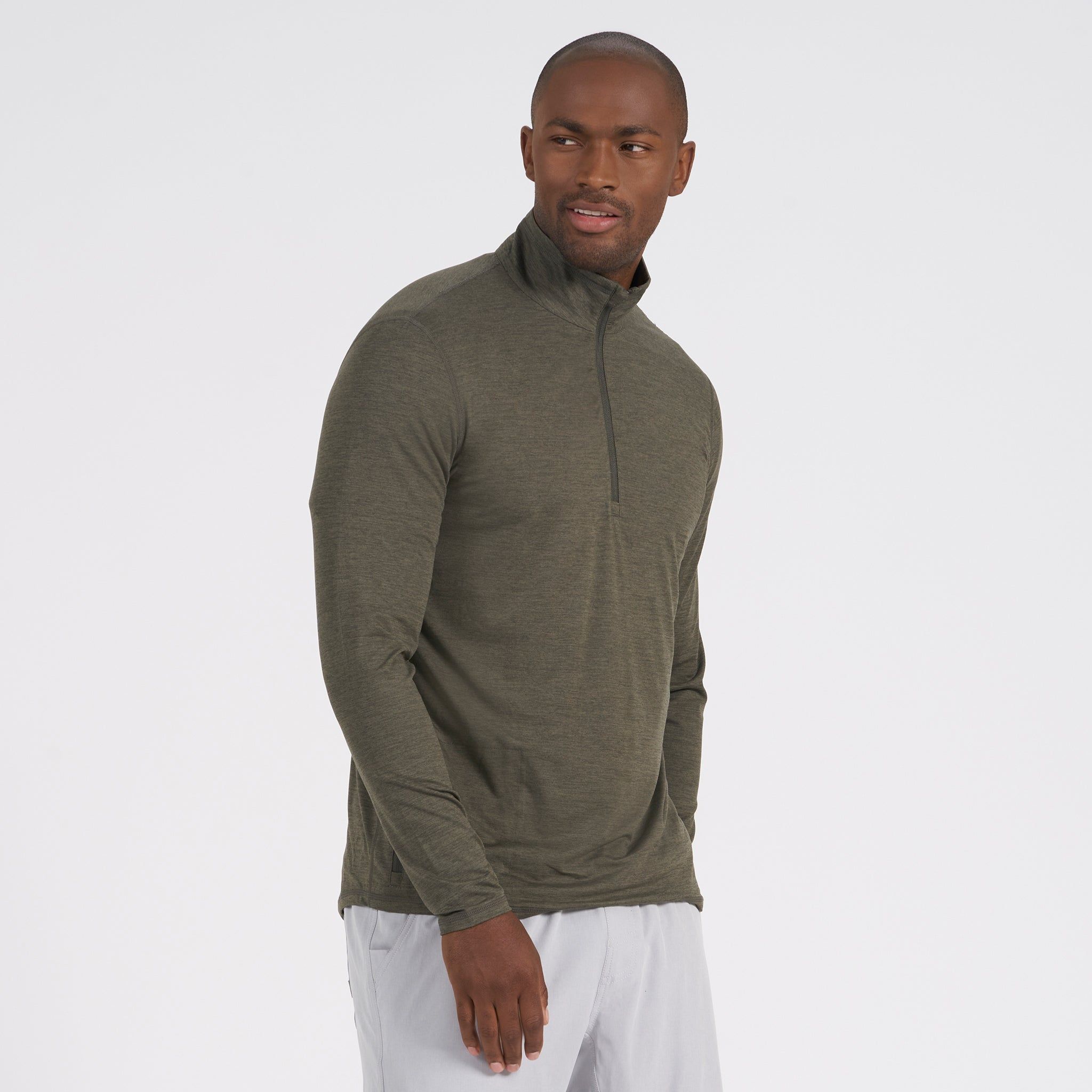 Ease Performance Half Zip | Oregano Heather sold by Vuori product image thumbnail 3