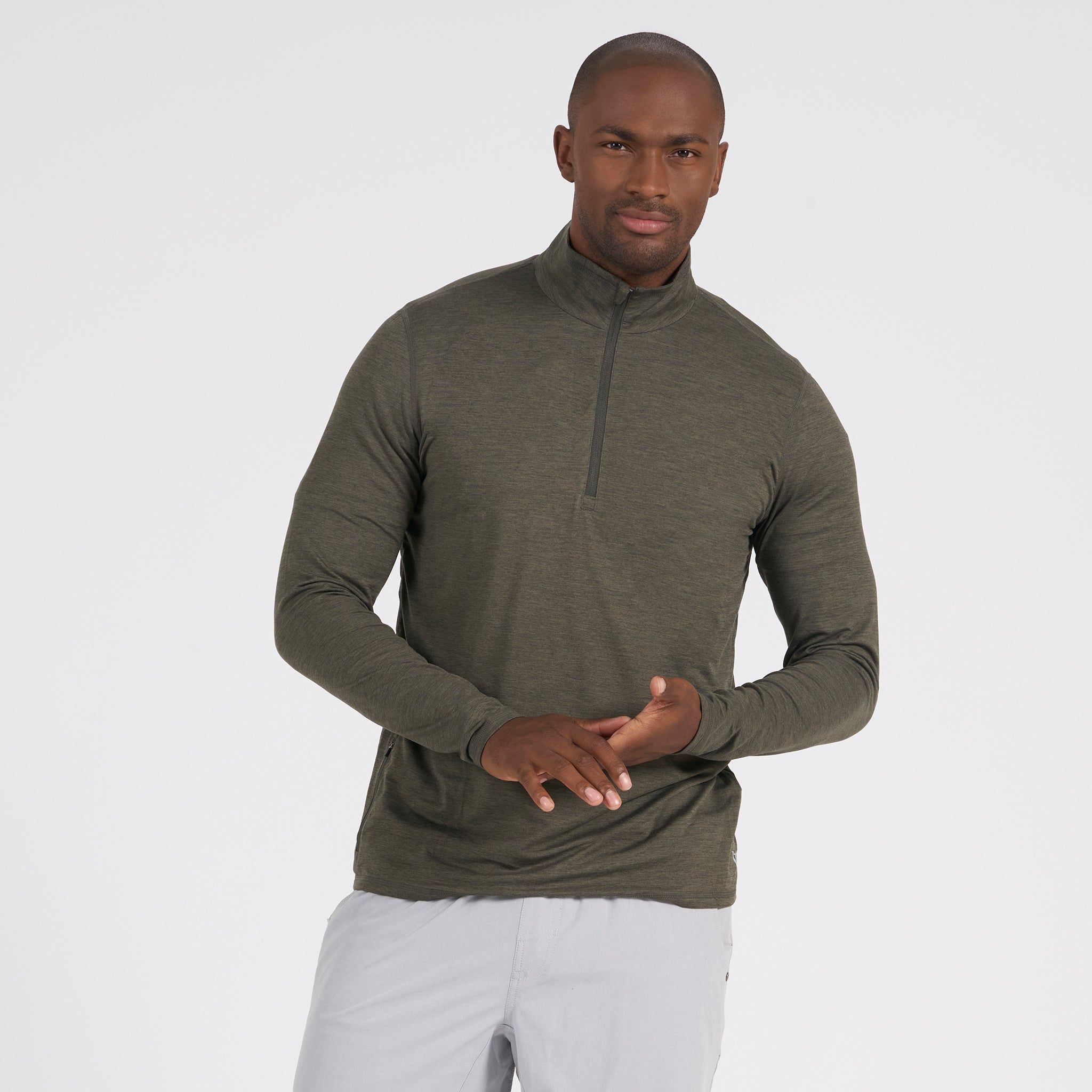 Ease Performance Half Zip | Oregano Heather sold by Vuori product image thumbnail 2