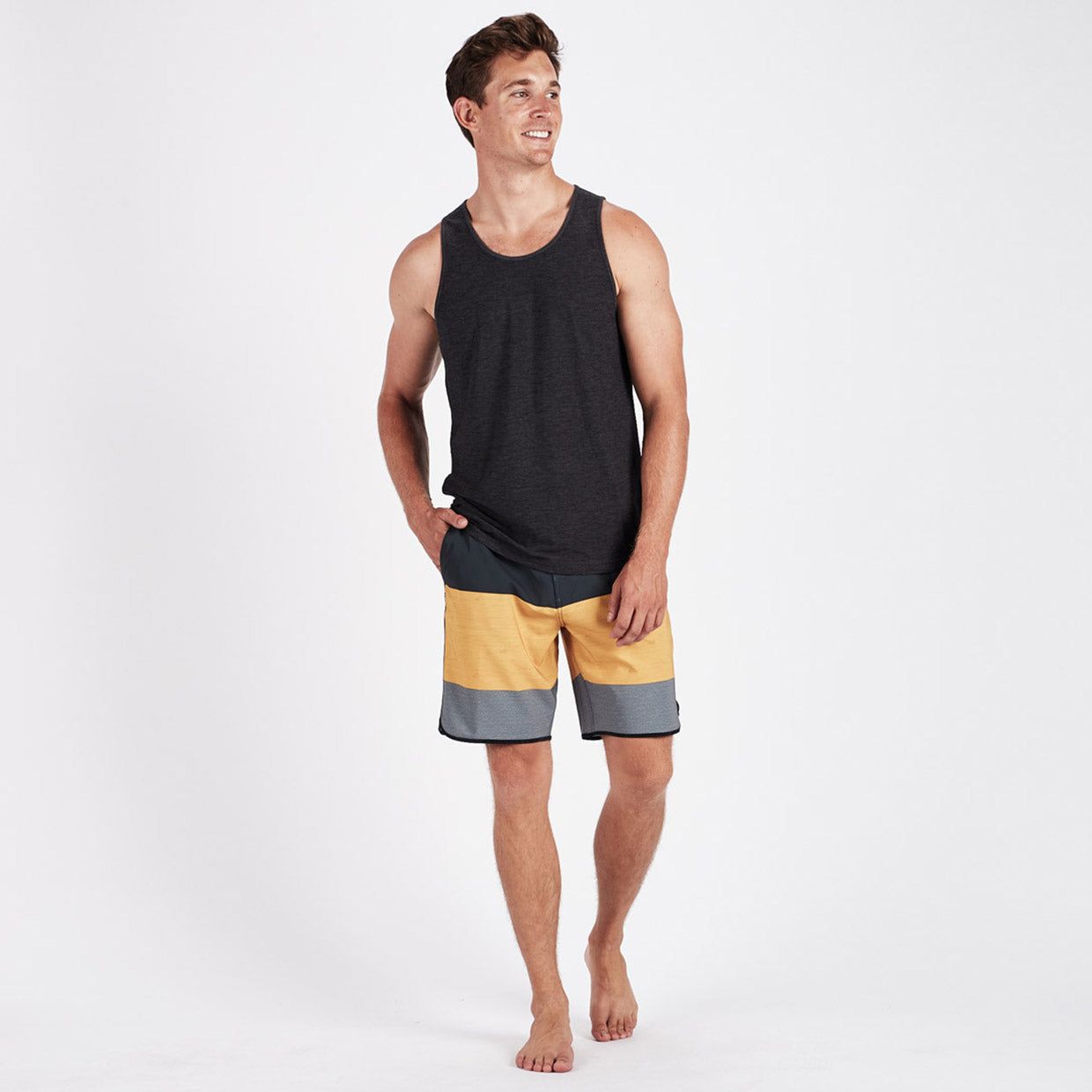 Cruise Boardshort | Saffron Wood Block sold by Vuori product image thumbnail 4