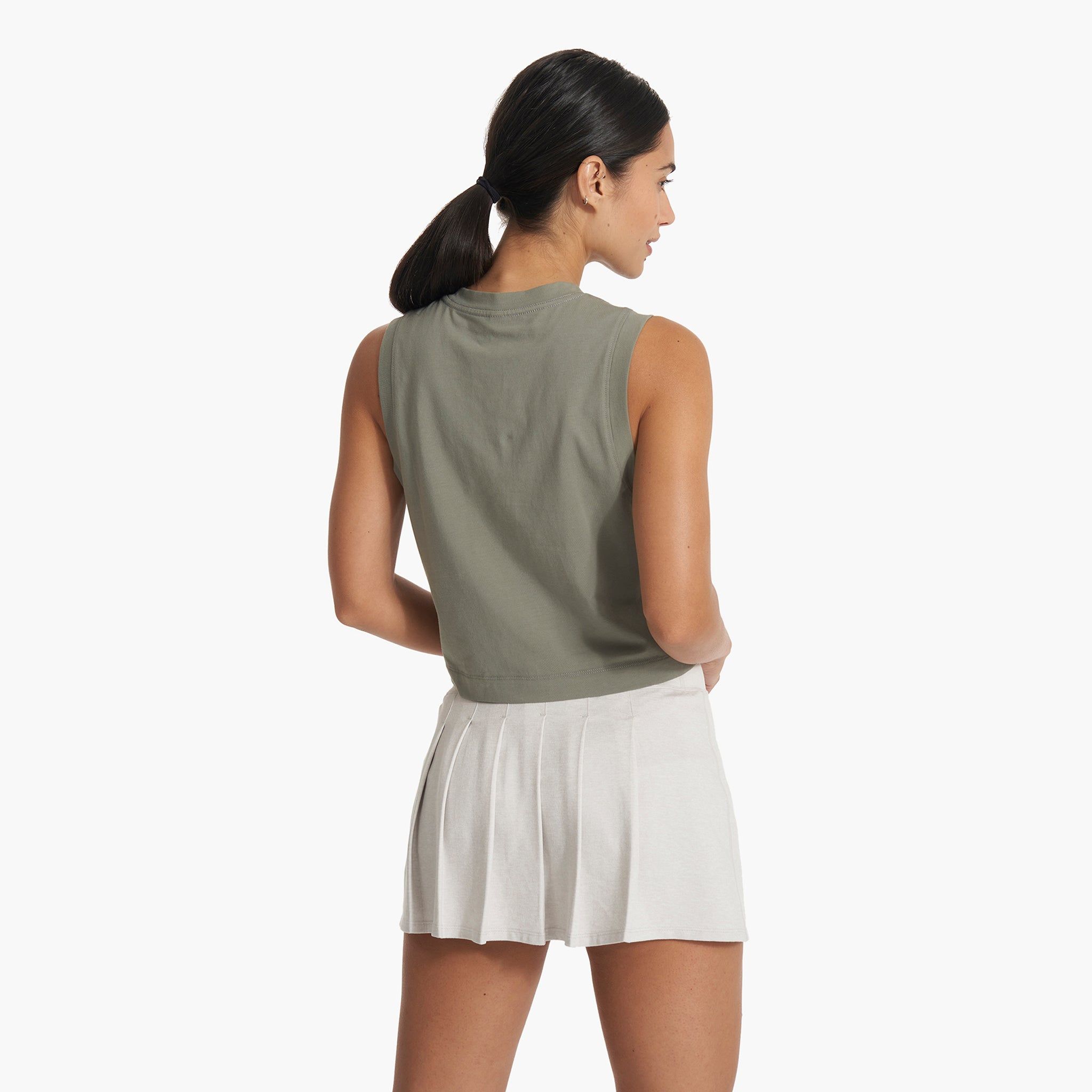 Feather Crop Tank | Pistachio sold by Vuori product image thumbnail 3