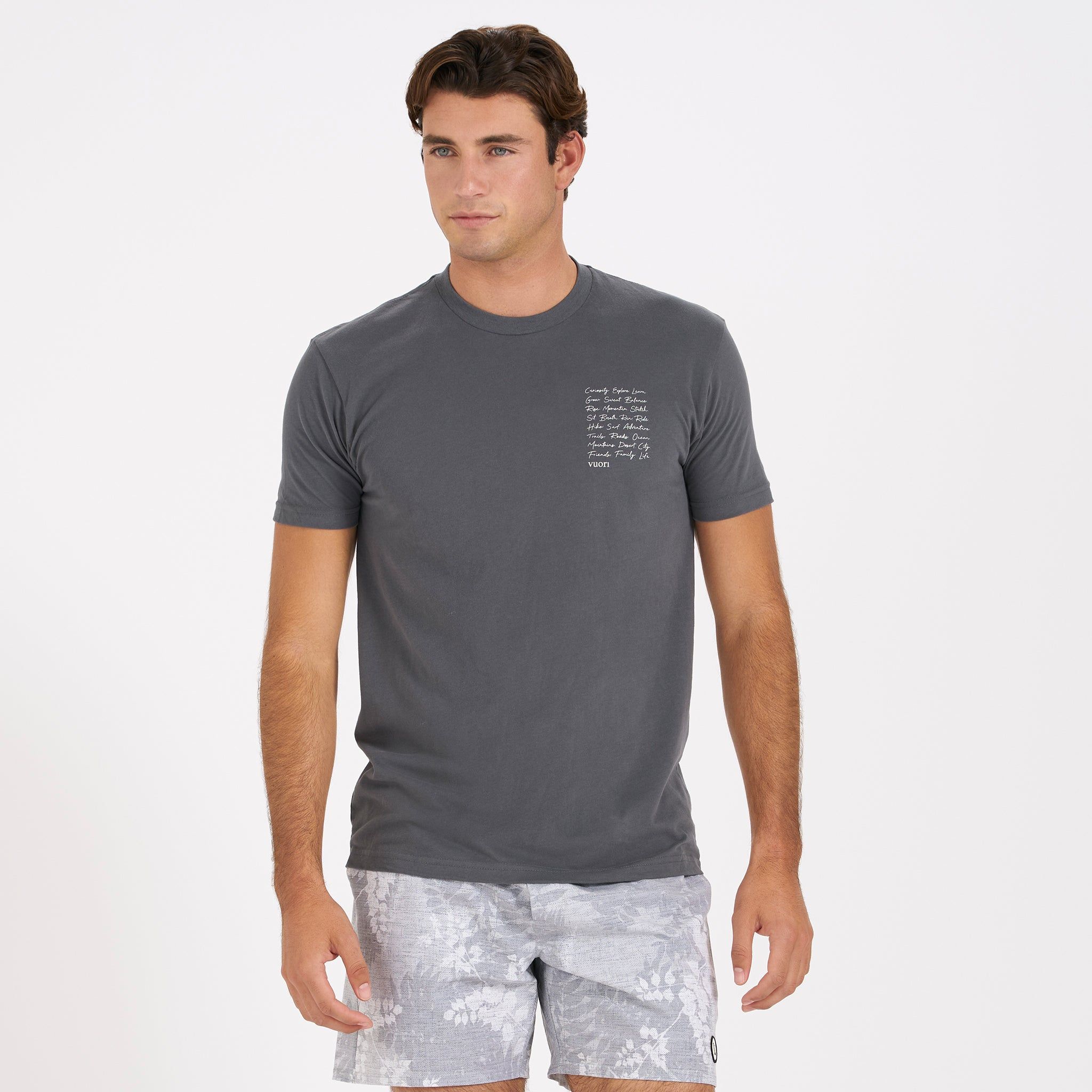Mantra Tee | Charcoal sold by Vuori product image thumbnail 2