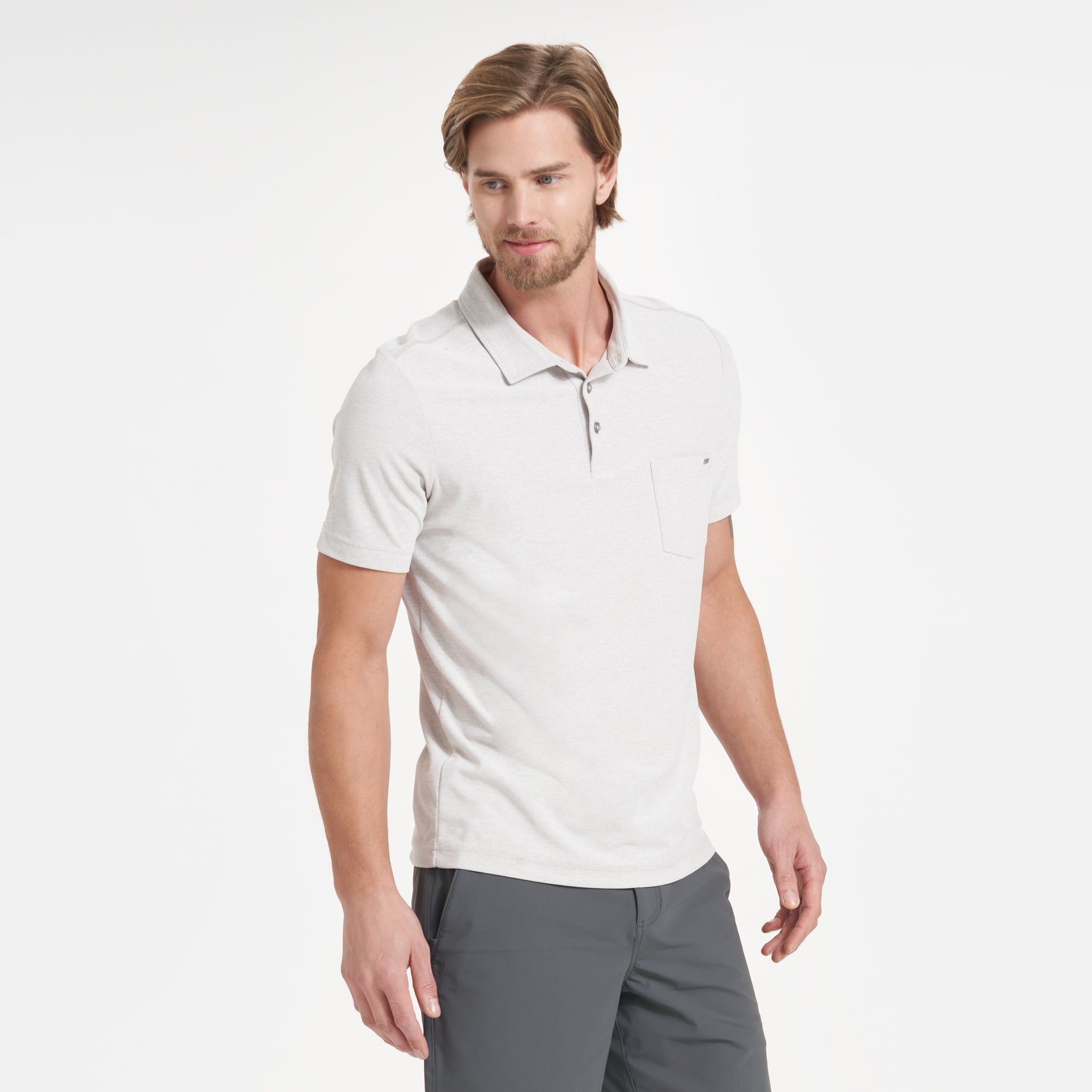 Ace Polo | Oyster sold by Vuori product image thumbnail 2
