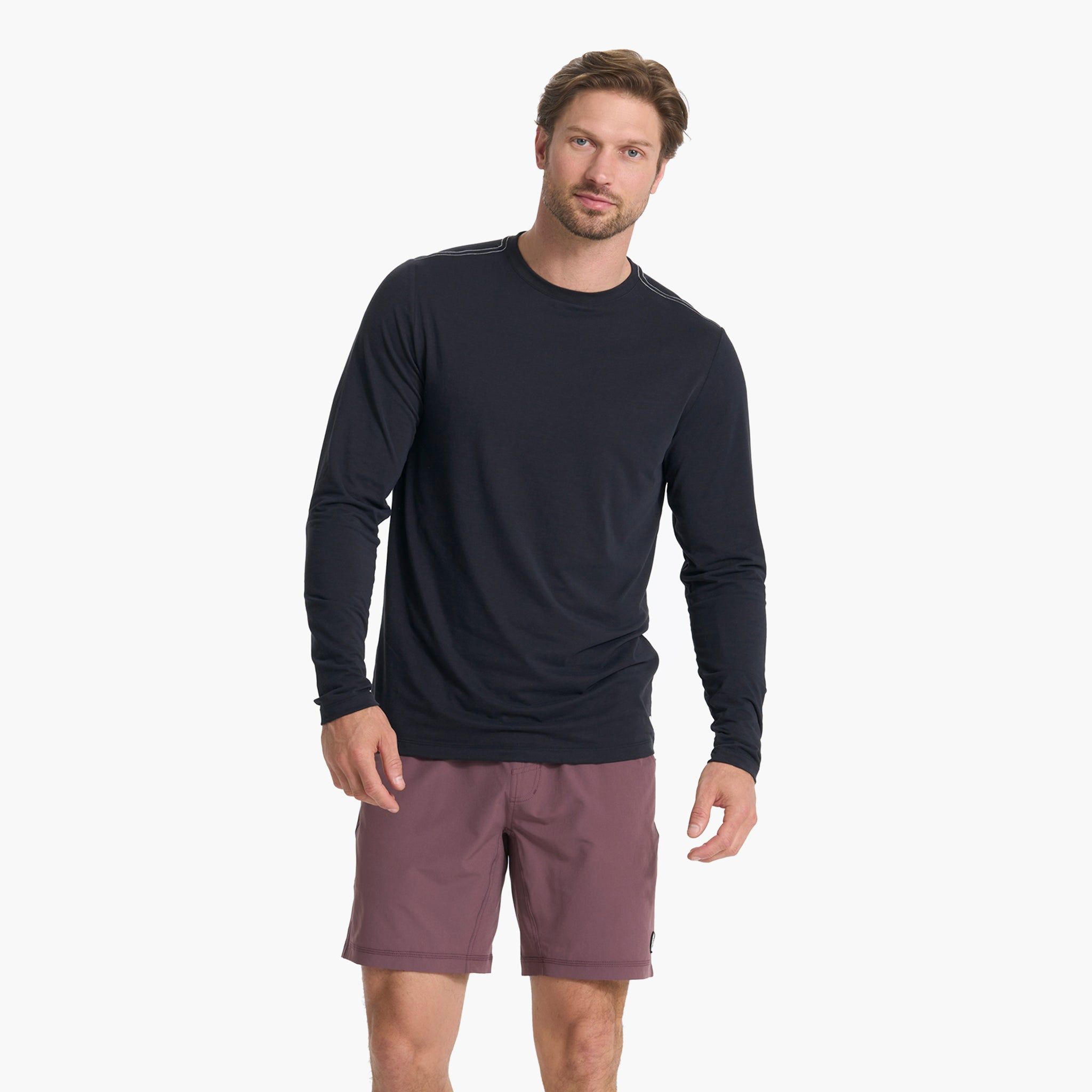 Long Sleeve Current Tech Tee | Black sold by Vuori product image thumbnail 2