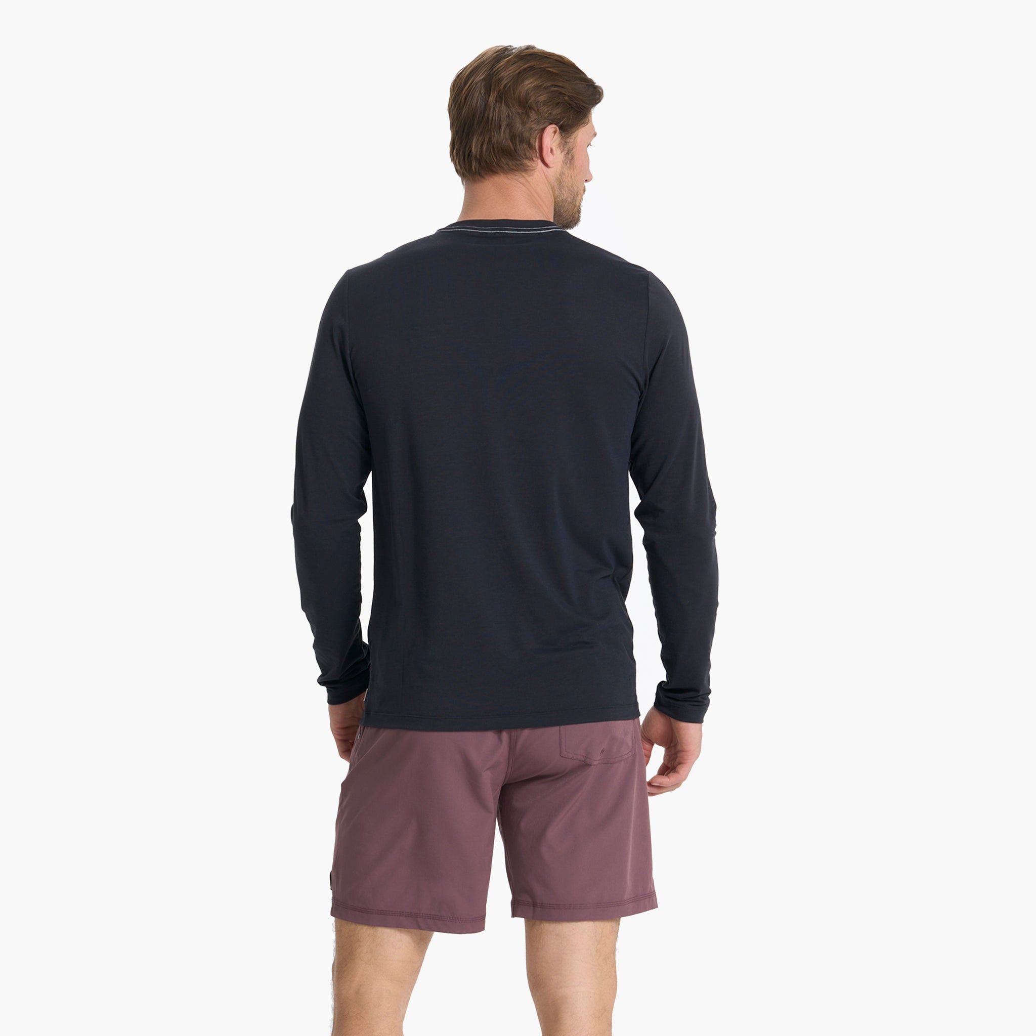 Long Sleeve Current Tech Tee | Black sold by Vuori product image thumbnail 5