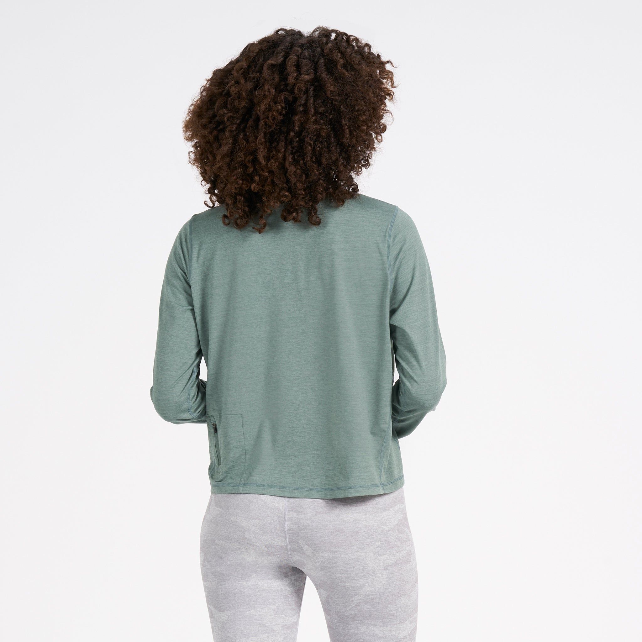 Crescent Half Zip | Kelp Heather sold by Vuori product image thumbnail 3