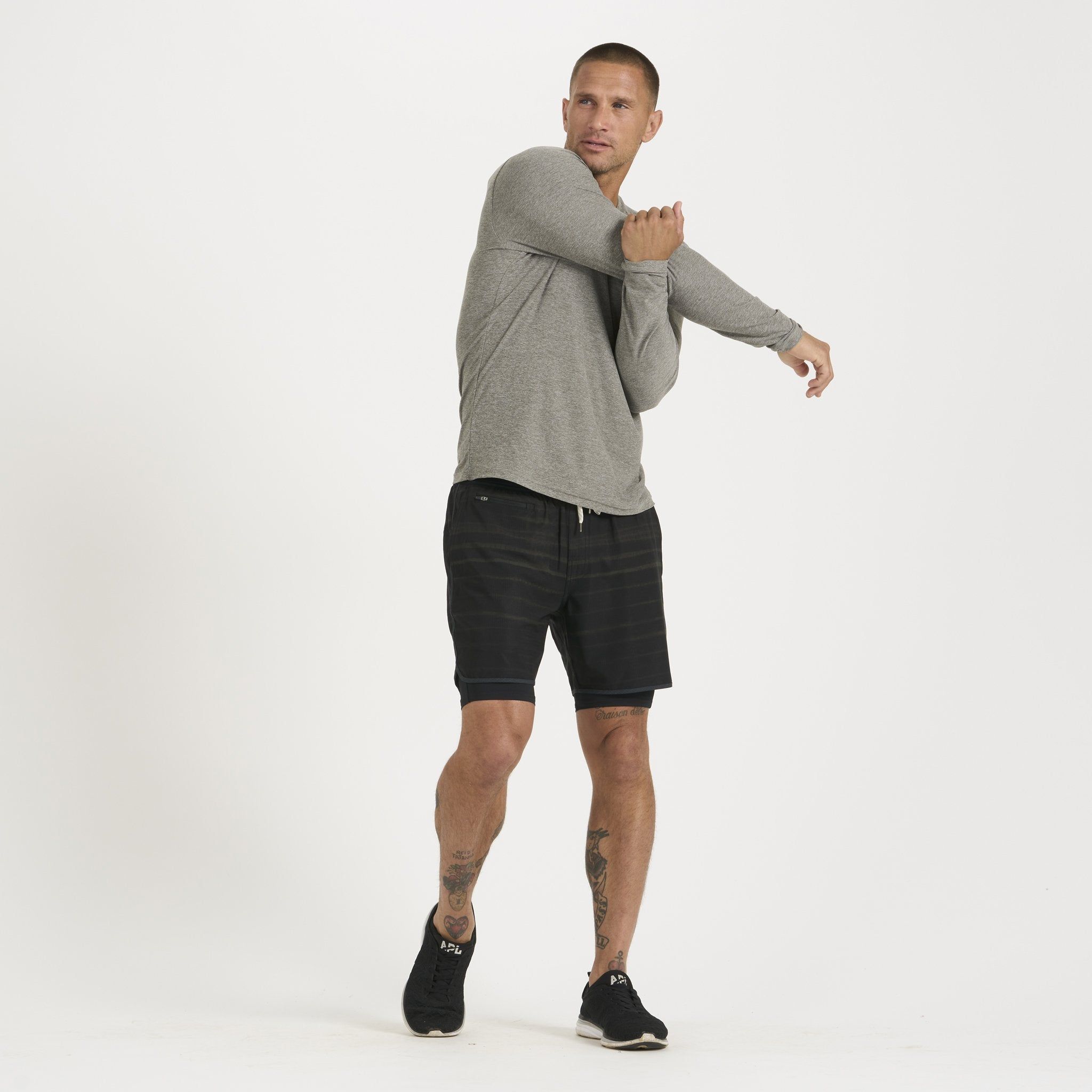 Stockton Short | Dark Oregano Shibori Stripe sold by Vuori product image thumbnail 5