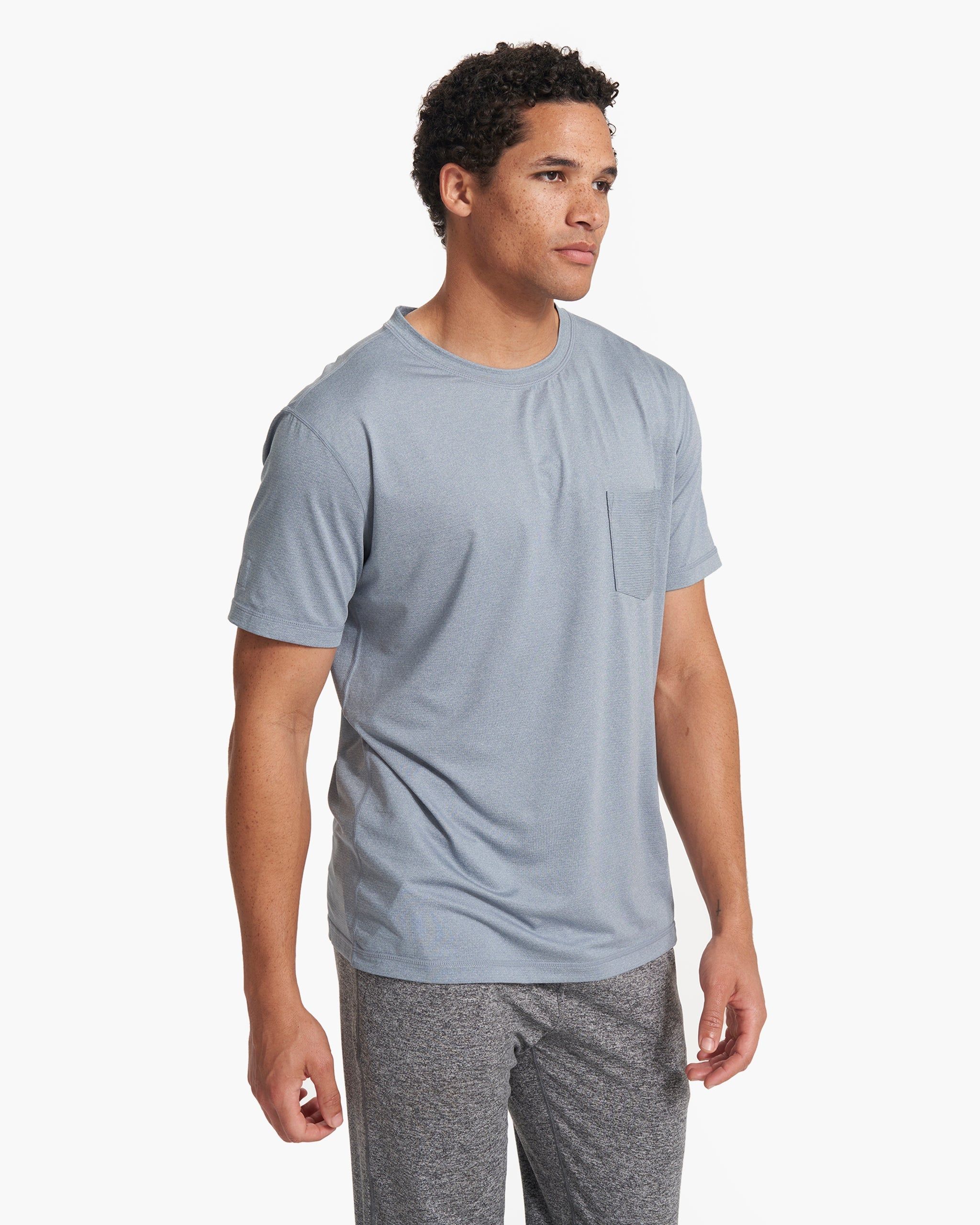 Tradewind Performance Tee | Cloud Heather sold by Vuori product image thumbnail 4