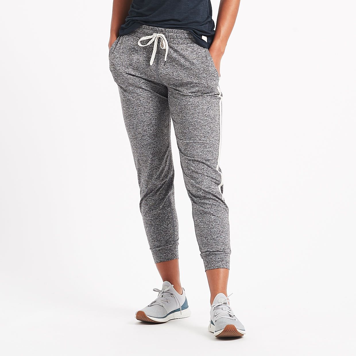 Performance Jogger | Heather Grey / Natural Stripe sold by Vuori