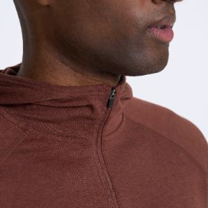 Ponto Performance Half Zip Hoodie | Cedar Heather sold by Vuori