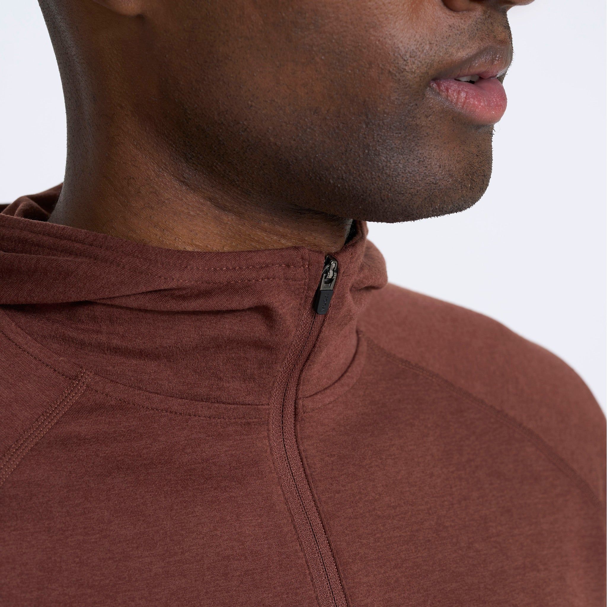 Ponto Performance Half Zip Hoodie | Cedar Heather sold by Vuori product image thumbnail 3
