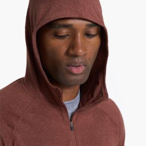 Ponto Performance Half Zip Hoodie | Cedar Heather sold by Vuori