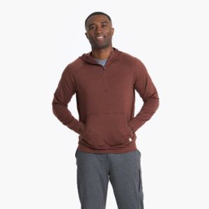 Ponto Performance Half Zip Hoodie | Cedar Heather sold by Vuori