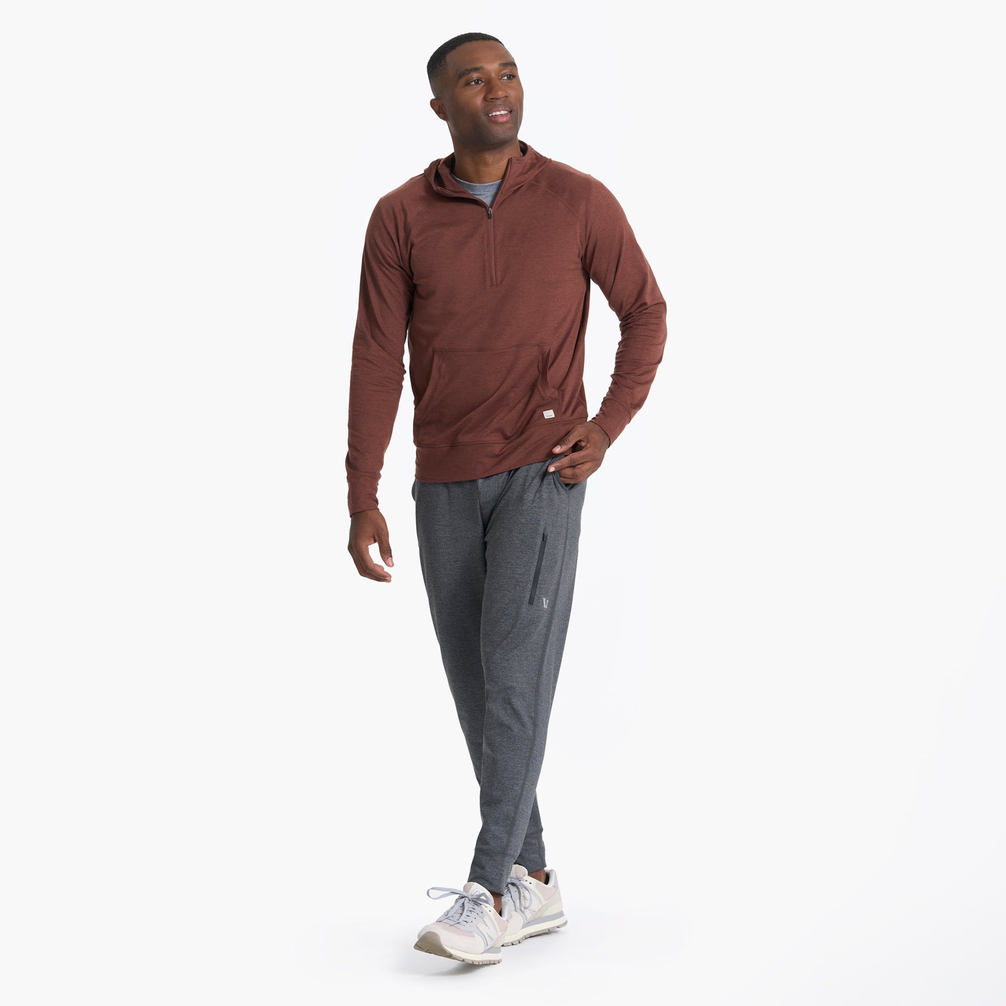 Ponto Performance Half Zip Hoodie | Cedar Heather sold by Vuori product image thumbnail 6