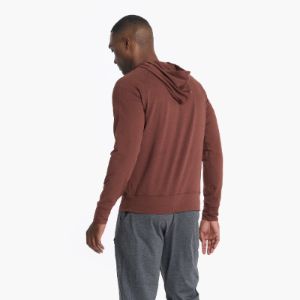 Ponto Performance Half Zip Hoodie | Cedar Heather sold by Vuori